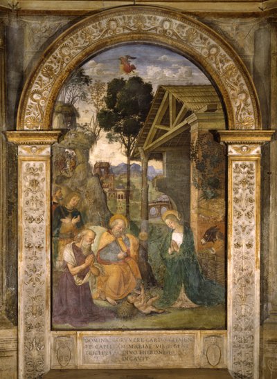 Adoration of the Child, c.1490 by Bernardino di Betto Pinturicchio